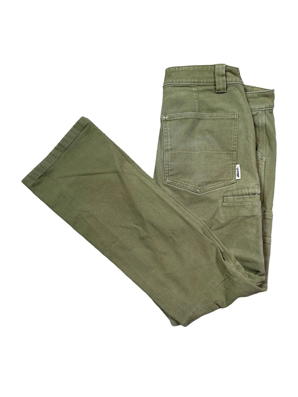 Edgevale Cast Iron Utility Pants Mens 32x32 Olive Green Workwear Stretch Canvas